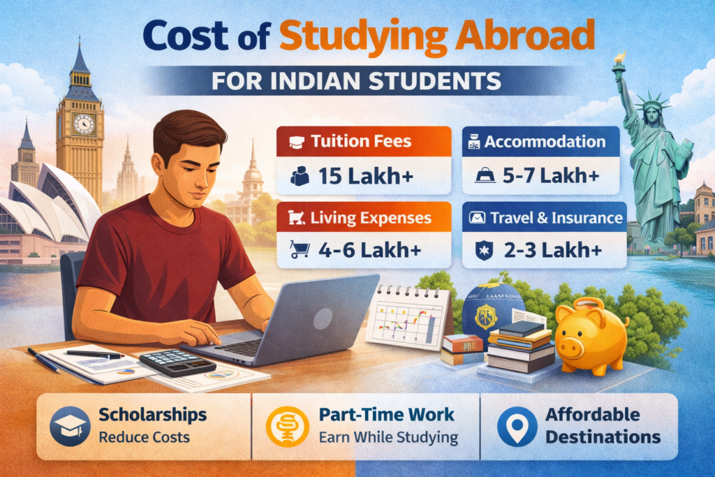 cost of studying abroad for Indian students